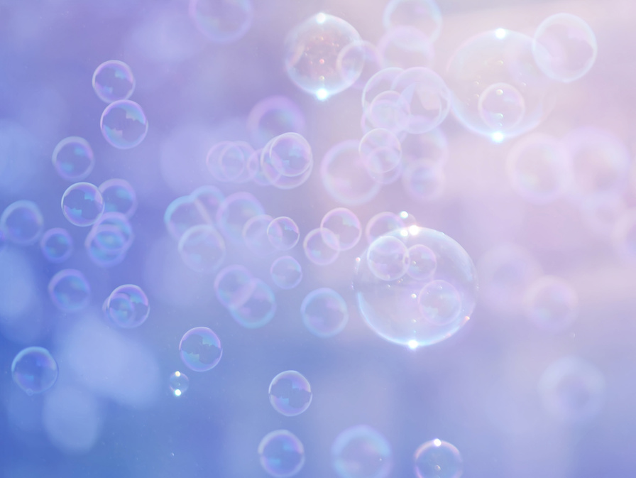 Soap bubbles background