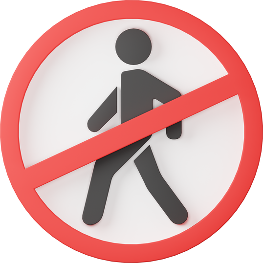 no trespassing 3d Icon Illustration